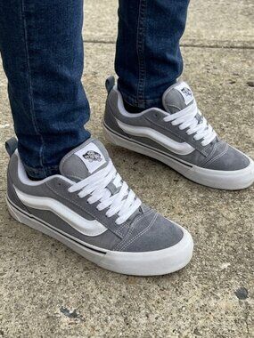 Vans Caldrone Grey White Suede Chunky Skate Shoes Mens 8.5 Womens 10